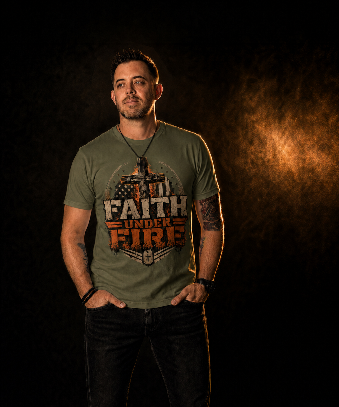 Faith Under Fire shirt